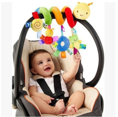 Soft Baby Hanging Rattle Toys Baby Music Plush Activity Crib Stroller Toys Rabbit Star Shape for Toddlers Baby Girls Baby Boys