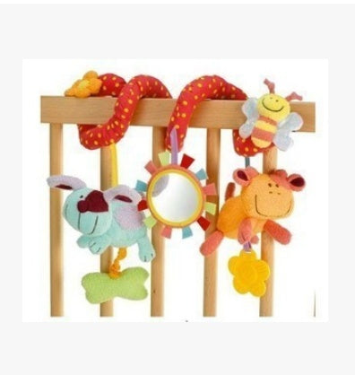 Soft Baby Hanging Rattle Toys Baby Music Plush Activity Crib Stroller Toys Rabbit Star Shape for Toddlers Baby Girls Baby Boys